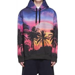 NEW VALENTINO all-over printed drawstring hoodie in palmscape